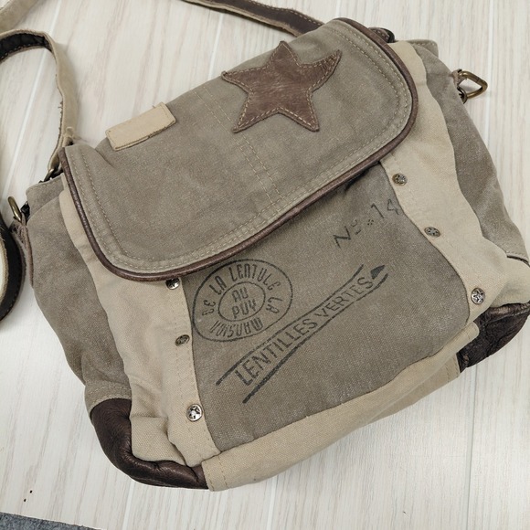 Myra Bag Handbags - Myra Bag Star Crossbody Canvas Purse for Women Vintage Fashion Medium Handbag